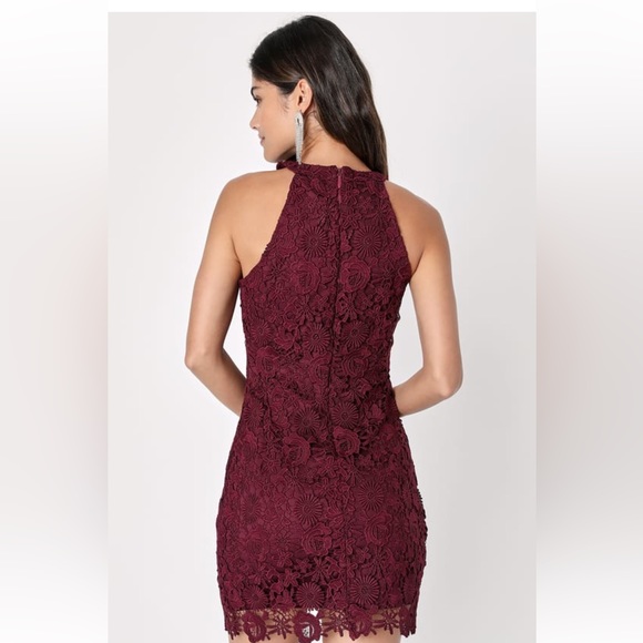 Love Poem Burgundy Lace Halter Mini Dress
Lulus - Picture 2 of 4